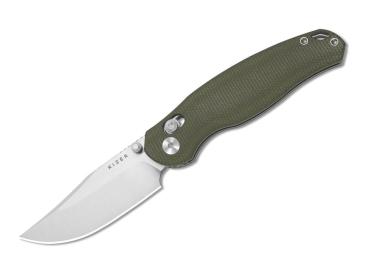 Kizer - Phoca CC AEB-L Green Micarta