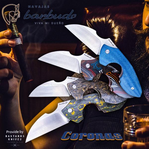 Coronas Cigar Cutter Blue Micarta