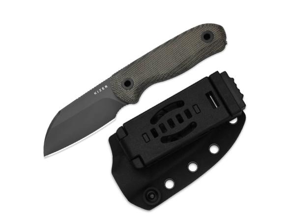 Kizer - Drop Bear Fix S45VN Grayish Green Norplex UltreX Micarta DLC