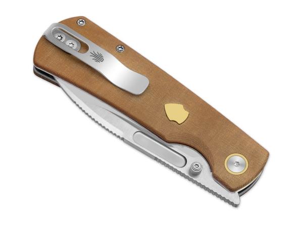 Kizer - Retro Nitro-V Natural Micarta & Brass