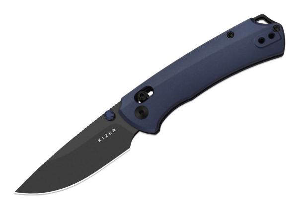 Kizer - T1 CD M390 Blue Aluminum DLC