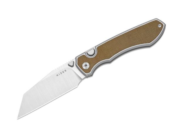 Kizer - Wharning S45VN Brown Norplex Ultrex Micarta