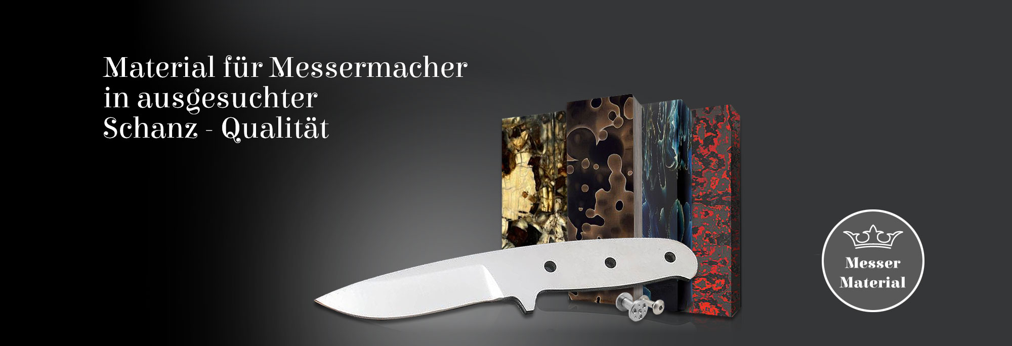  Alles für den Messermacher, Messermacherbedarf, handgemachte  Messer, Schmuck und Damaststahl.